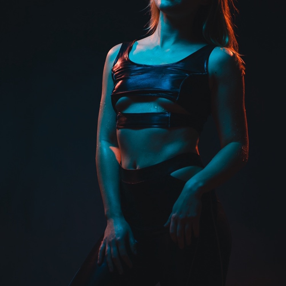 SET reflective metallic rave outfit
